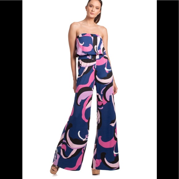Trina Turk Pants - Trina Turk Abby jumpsuit arabesque print jersey XS